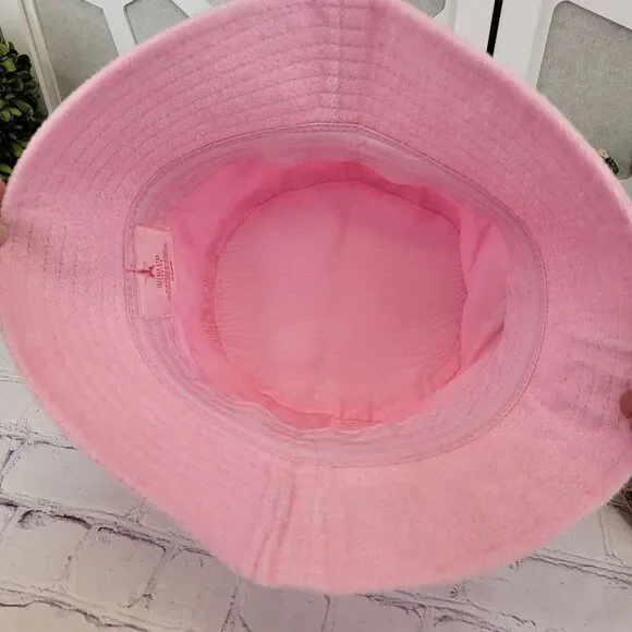 NWOT Jeffree Star Logo Pink Terry Cloth Bucket Hat - Picture 9 of 10